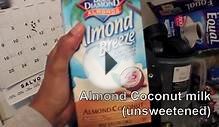 Quick Smoothie:Almond/Coconut milk blend and frozen Banana
